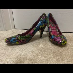 Iron Fist Rainbow Skull High Heels